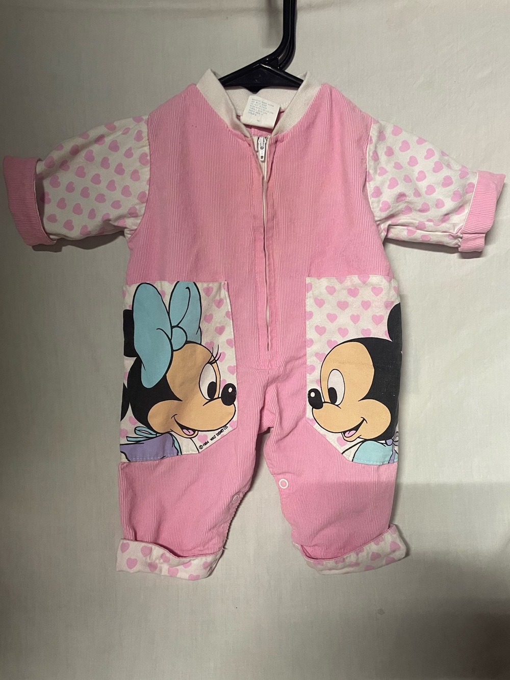 Vintage Disney Babies 1984 Disney Mickey and Minnie Mouse Onesie NB to 6 months